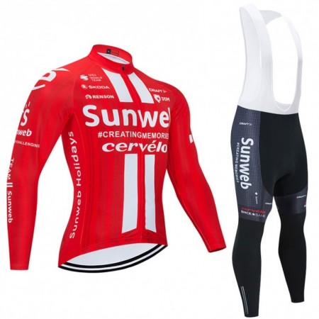 Tenue Maillot M/L + Collant à Bretelles 2020 Team Sunweb N001